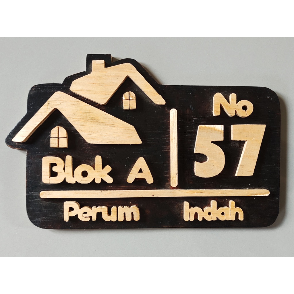 PAPAN ALAMAT RUMAH / PAPAN NOMOR RUMAH / KOSTUM NO RUMAH / KOSTUM ALAMAT RUMAH / ALAMAT DINDING / KO