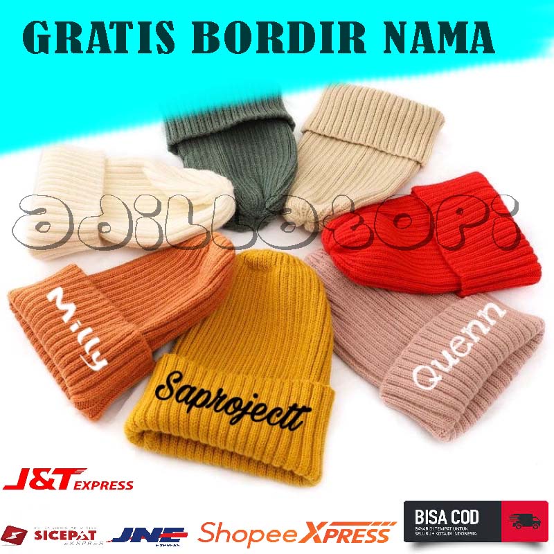 Kupluk salur bayi gratis bordir nama