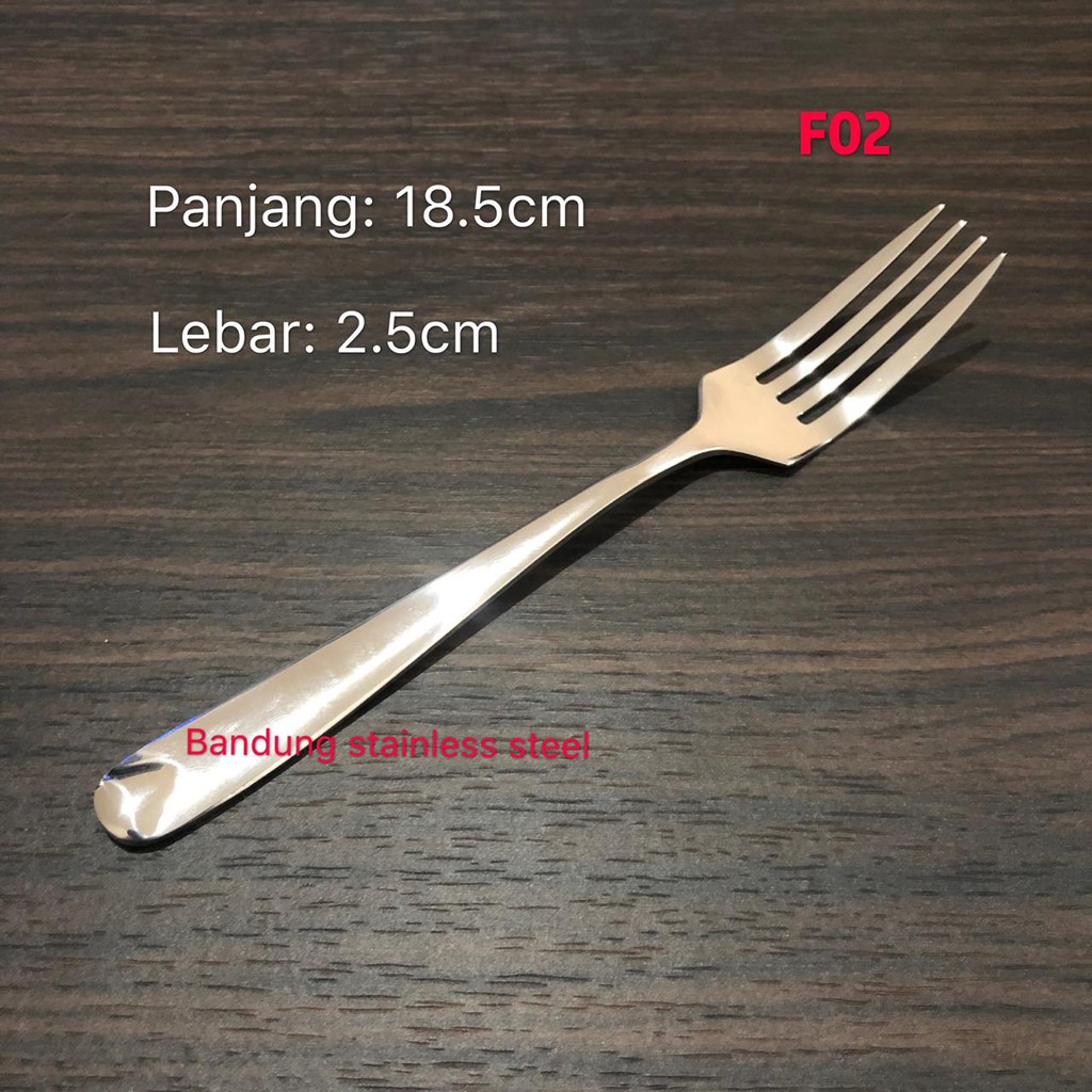 garpu makan tebal 18cm fork hotel restoran stainless steel elegan f02 elegan murah