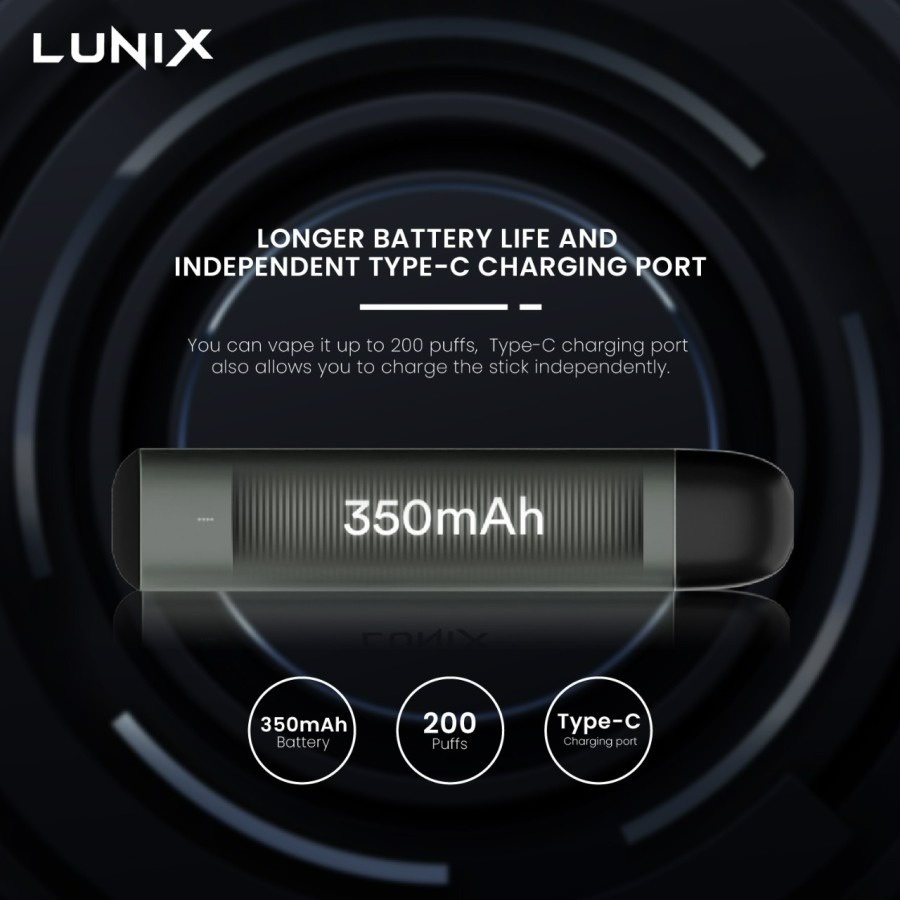 LUNIX MINI STICK POD KIT DEVICE 350MAH 100% AUTHENTIC DEVICE LUNIX