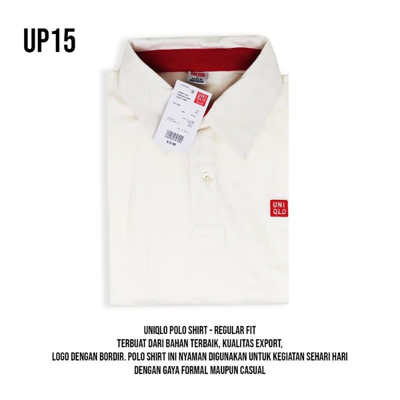 polo shirt UNIQLO ORIGINAL PUTIH XXL