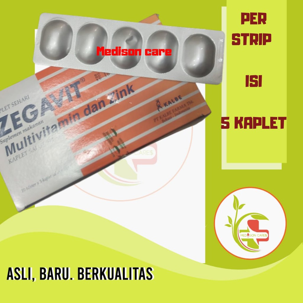 zegavit multivitamin dan zink | per strip isi 5 kaplet