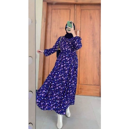 GAMIS MAYUNG RAYON IMPORT MOTIF BUNGA CANTIK DRESS VIRAL TERBARU KEKINIAN