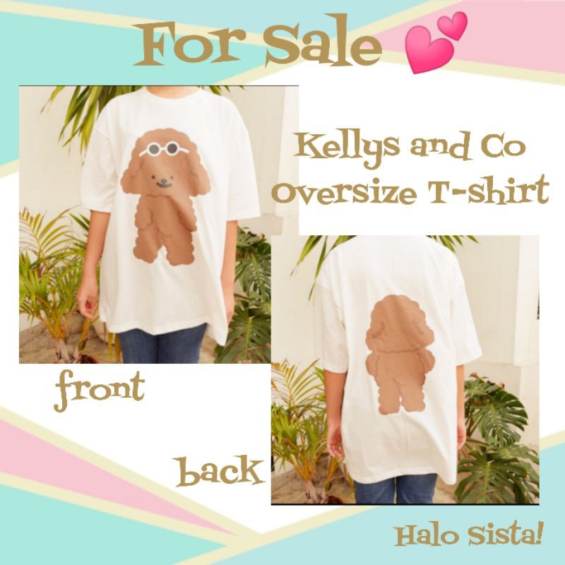 KELLYS AND CO OVERSIZE T-SHIRT POODLE ON SUNGLASSES