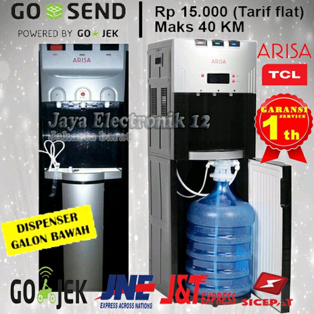 Dispenser Galon Bawah TCL ARISA  3 Kran Gojek Ready Bagus