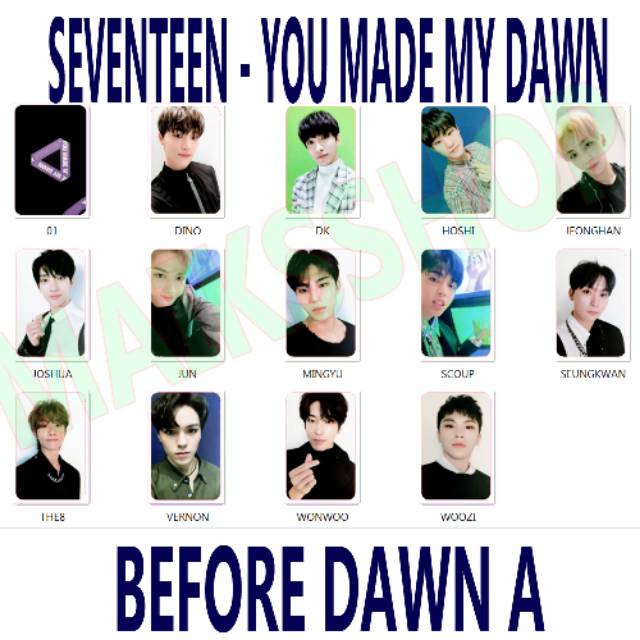 Seventeen You Made My Dawn Photocard Kpop