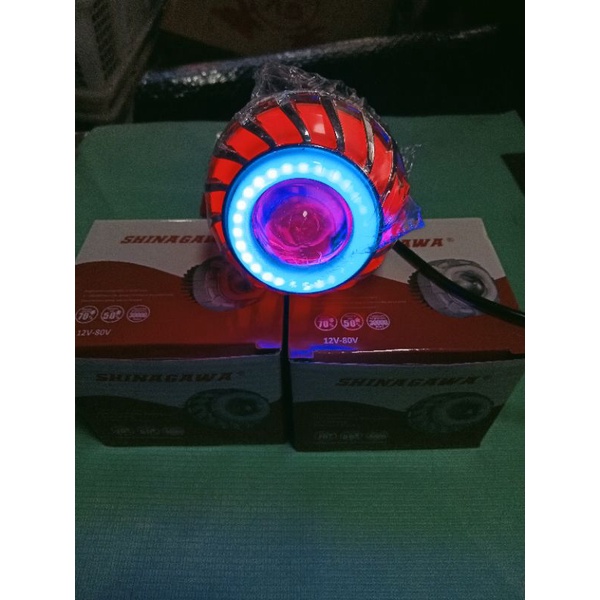 lampu depan projie LED mini model kipas