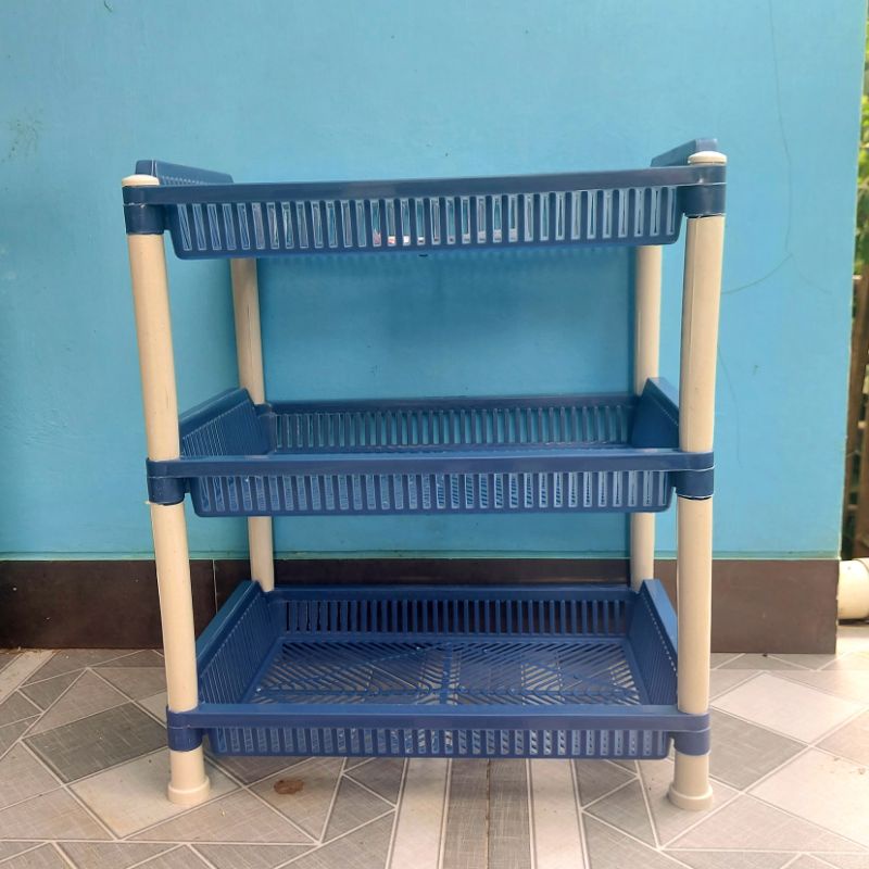 RAK PLASTIK 3 SUSUN / RAK SERBAGUNA / RAK CITRA UKURAN BESAR / RAK MULTIFUNGSI