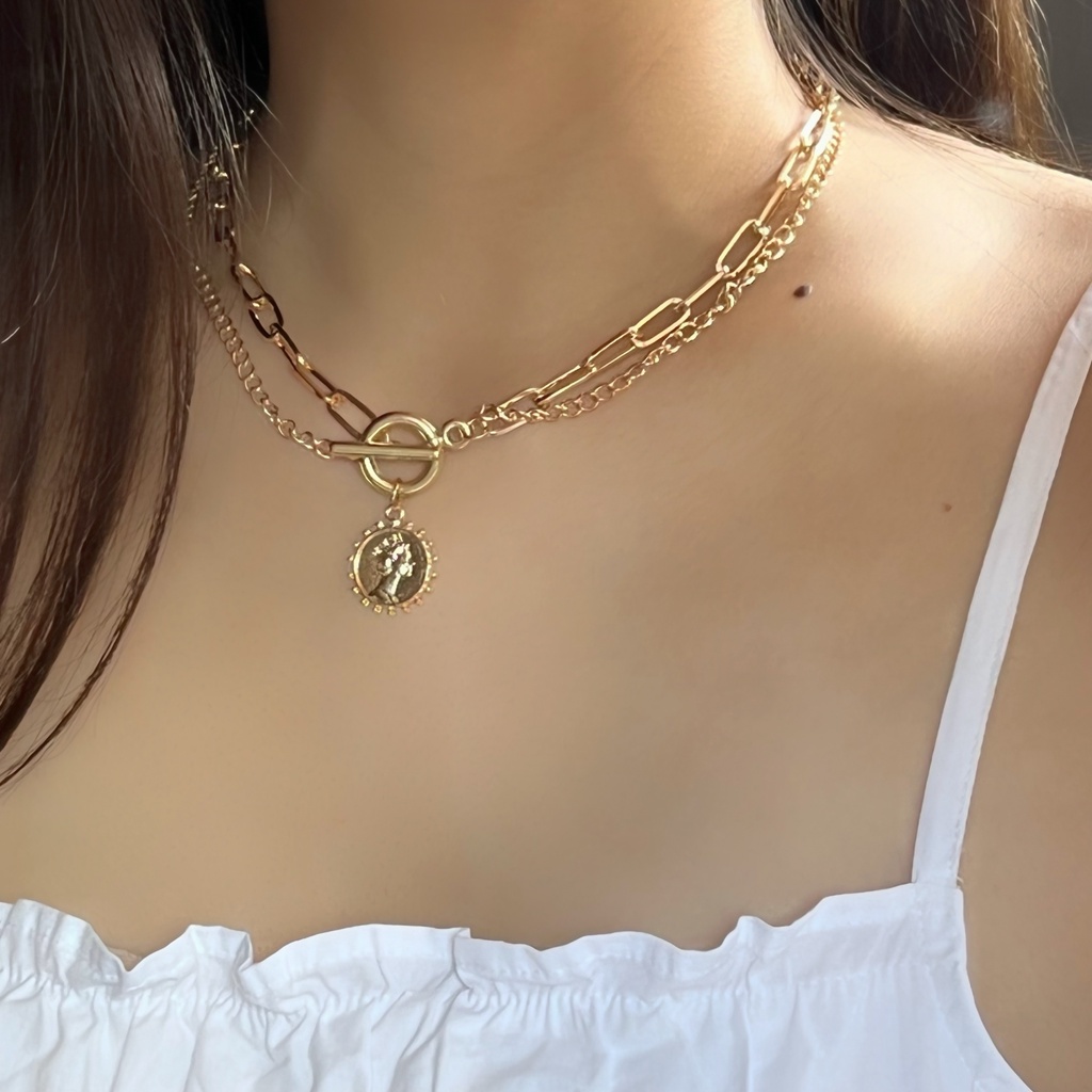 Greta Necklace / Kalung Wanita Korea / Aksesoris Wanita / Kalung Rantai / Kalung Aesthetic / Kalung Layer Pendan