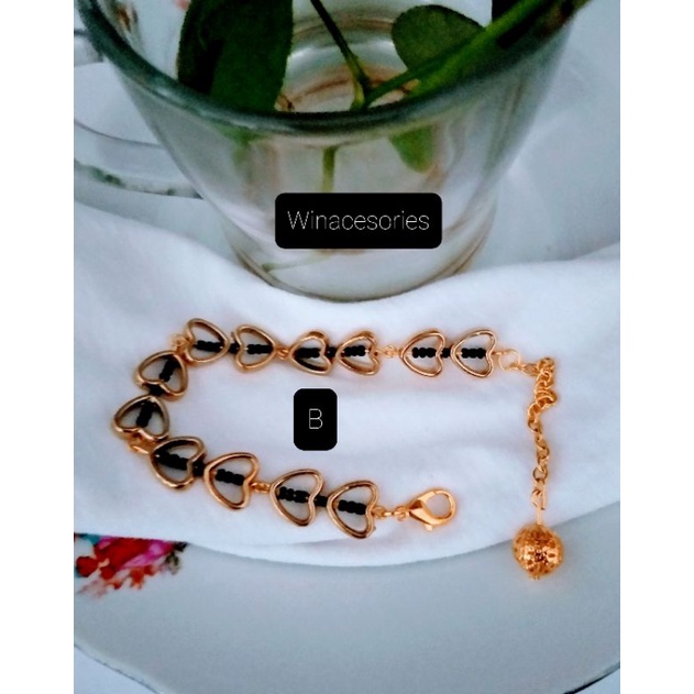 women's bracelet heart variety, Gelang tangan wanita hati vatiasi