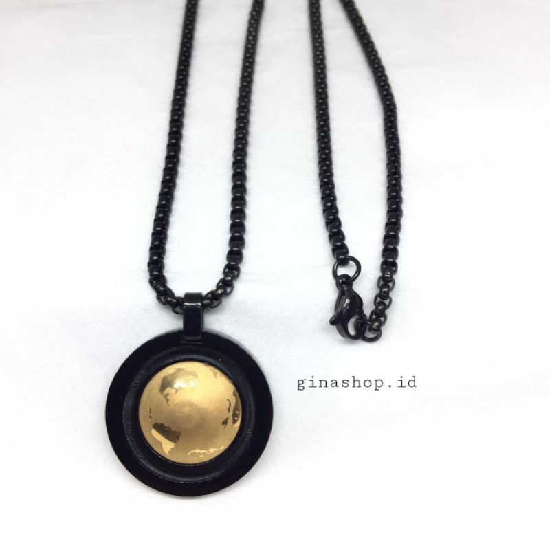 KALUNG QUANTUM TERBARU PENDANT/KALUNG KESEHATAN BOLA DUNIA GOLD KALUNG BLACK GOLD Kalung Kesehatan T