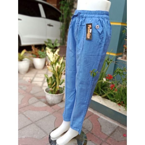 kulot levis ribbon kulot jeans ribbon/kulot levis saku kanan kiri-Beggy kancing