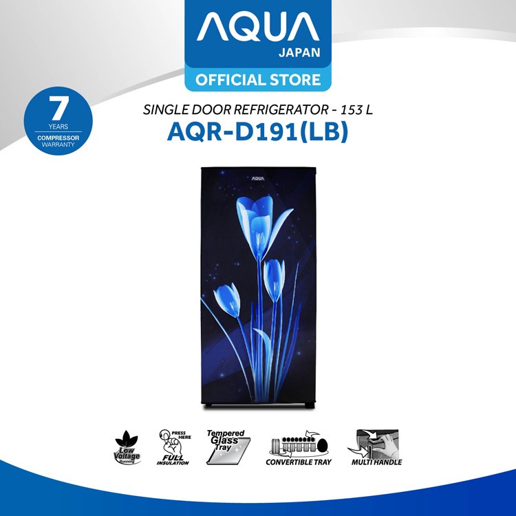 AQUA AQR-D191 / AQRD191 / AQRD191LS Lemari Es 1 Pintu