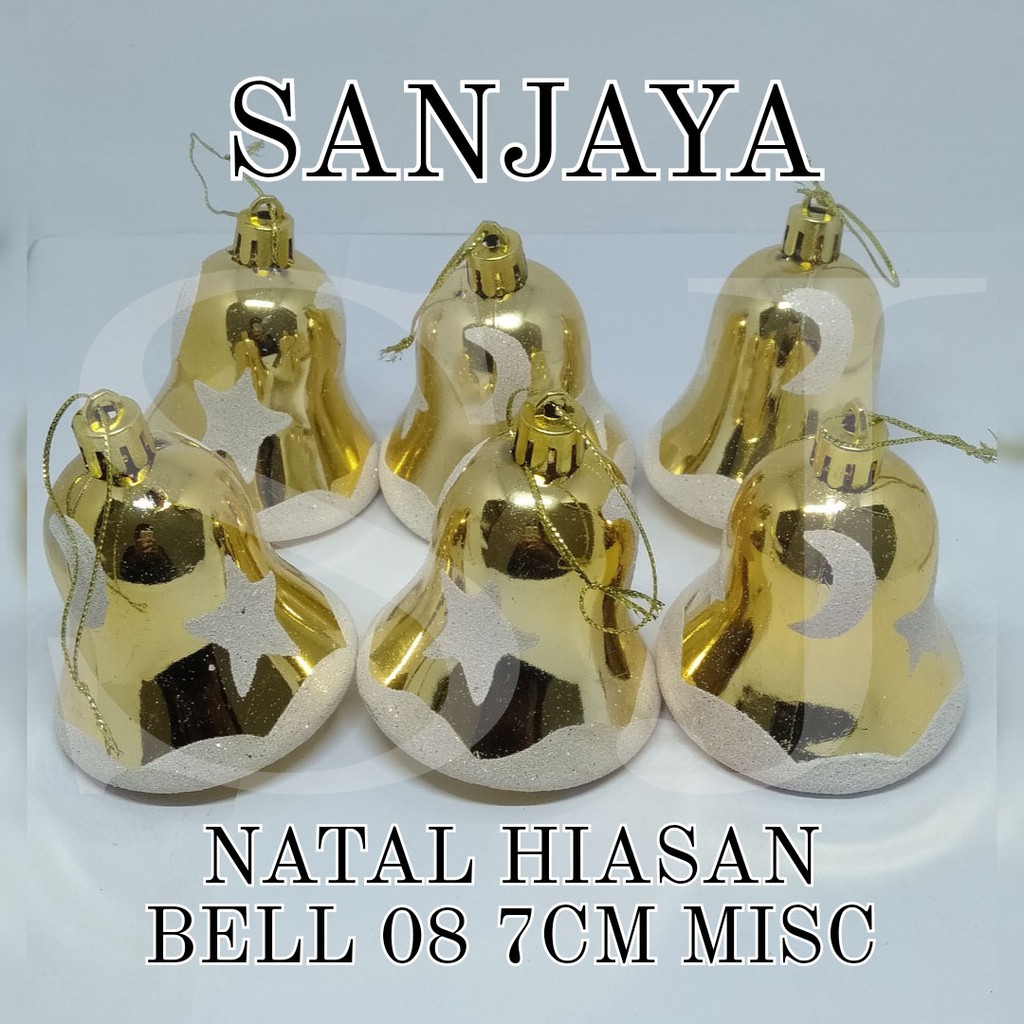 [1 Bks] Bell Lonceng Hiasan Akesoris Natal / Ornamen Natal / Dekorasi Pohon Natal / Natal Hiasan Bell 08 7Cm