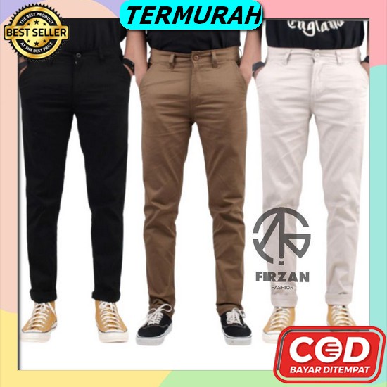 Celana Chino Panjang Pria Long Pants Katun Cowok Keren Remaja Laki Lak Celana Pria Chino Pants Slim 