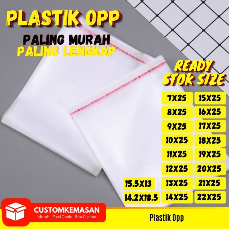 Plastik OPP / Plastik Seal / OPP Blanko / Plastik Lem / Plastik OPP Baju / Plastik OPP Makanan
