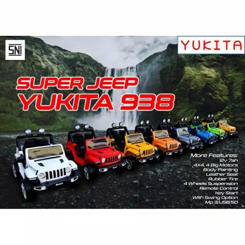 Yukita Mobil Jeep 938 Jeep Police / Mobil aki Anak ban karet