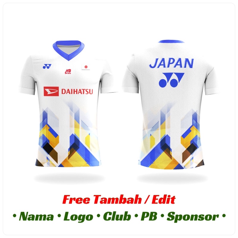 Kaos Jersey Bulutangkis Badminton Custom Satuan | Free Design Nama Logo Sponsor | Dryfit Drifit Prem