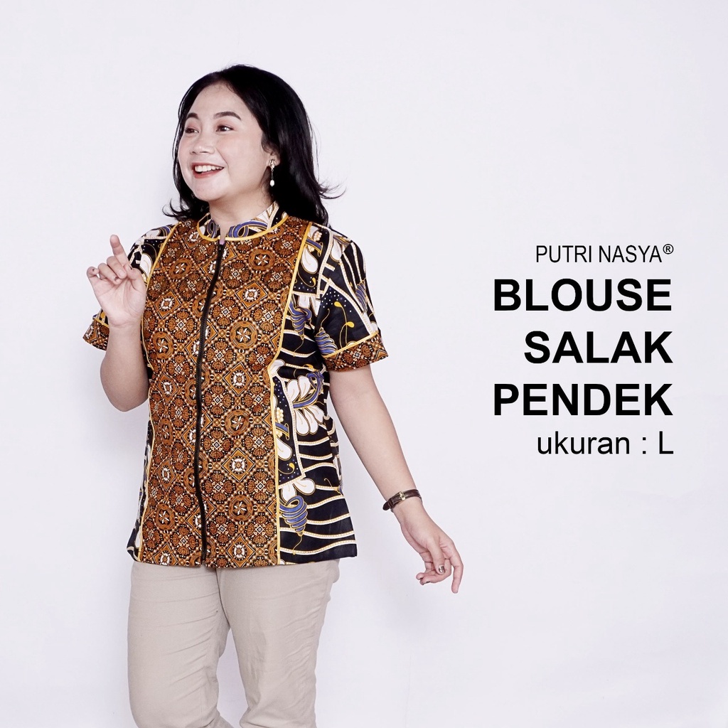 Blouse Batik Big Size Wanita Atasan Batik Jumbo Lengkap S-M-L-XL-2L-3L-4L-5L-6L-7L Model Blus Jumbo Seragam Batik / Atasan Formal Kantor Wanita / Pakaian Batik Kerja Kekinian Trendy Model Terbaru