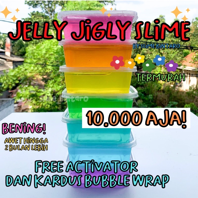 JELLY JIGLY CLEAR SLIME FREE ACTIVATOR || SLIME LUCU TERMURAH || SLIME DENGAN VARIANT LENGKAP || SLIME TERCANTIK || SLIME ENAK || MAINAN ANAK LUCU ||