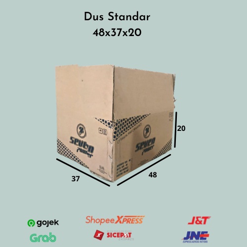 

Kardus/Dus Standar/Box Double Wall CB Flute uk. 48x37x20 Ada Sablon