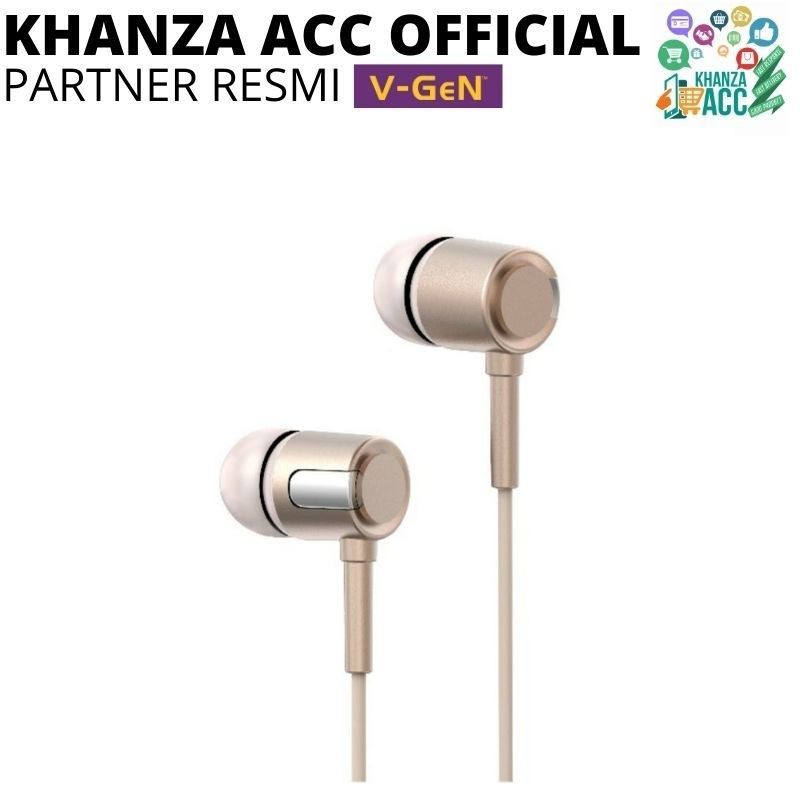 KHANZAACC Earphone VGeN VEP1-20 Wired Handsfree Headset Stereo Sound Xtra Bass V-GeN Earphones