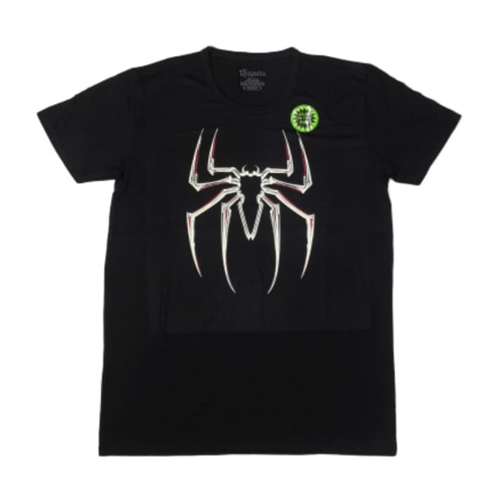 Kaos Pria Spiderman Logo Glow in the dark Baju Atasan Tshirt Superhero Rhymes Big Size Jumbo XXXL