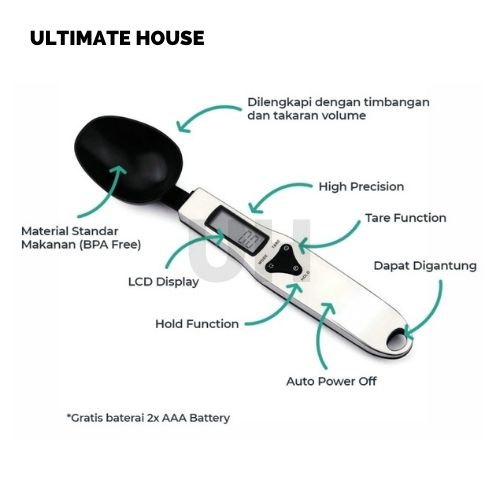 Timbangan Sendok Takar 300gr Digital Scale Magnet Stainless Spoon Termurah