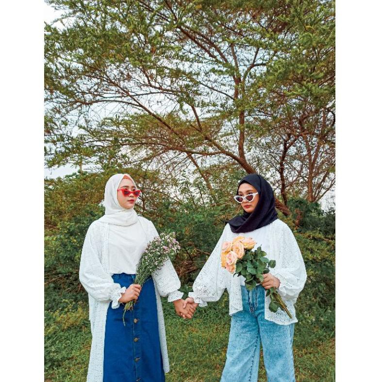 1KG MUAT 6PCS | FAIRY OUTER KARDIGAN BROKLAT BALONA HITS SELEBGRAM FASHION GROSIR WANITA MURAH