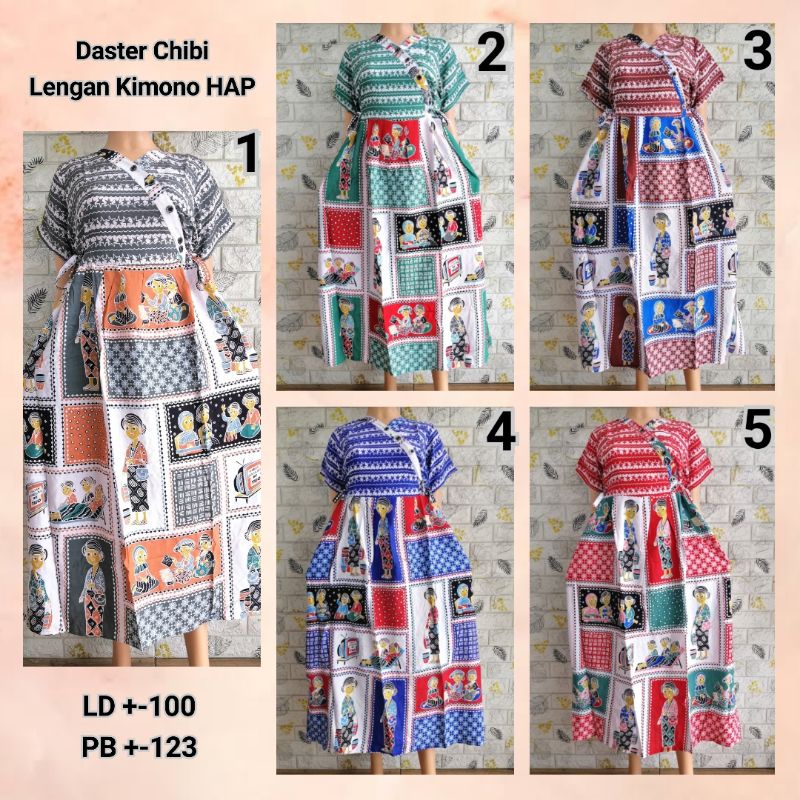 Daster Chibi Lengan Kimono HAP LD 100 BUSUI Friendly XHST + BU TEJO STAR