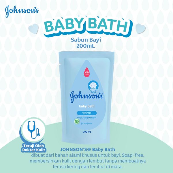 Bisa COD Johnsons Baby Bath Refill 200 ml - Sabun Cair Bayi - Sabun Bayi Johnson