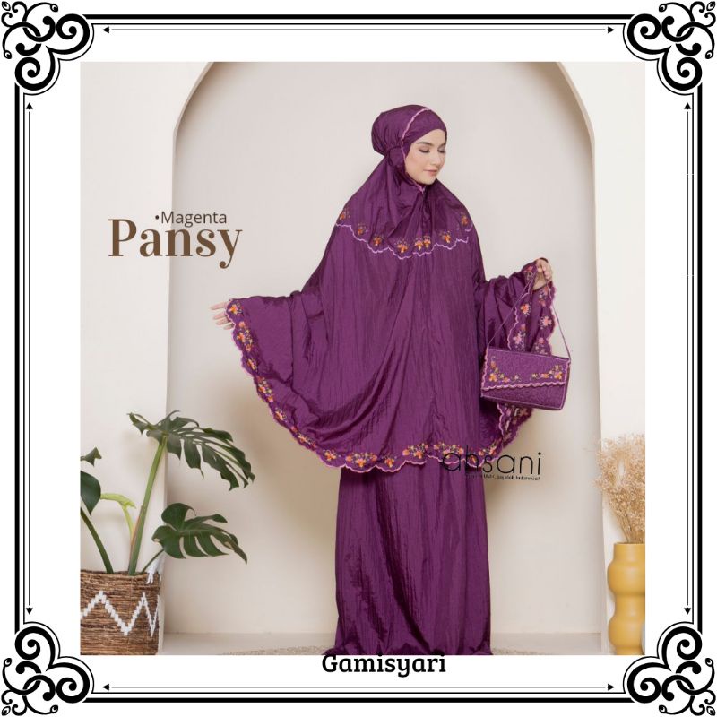 Mukena Terbaru 2022 Ahsani Pansy Rukuh Dewasa Bahan Parasut Bordir Cantik Adem Ringan Mukena Travel