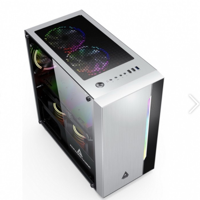 Casing PC Gaming Paradox Dragon Slayer White include 3 Fan RGB