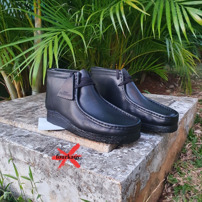 Jual Sepatu Clarks Wallabee Black Leather Indonesia|Shopee Indonesia