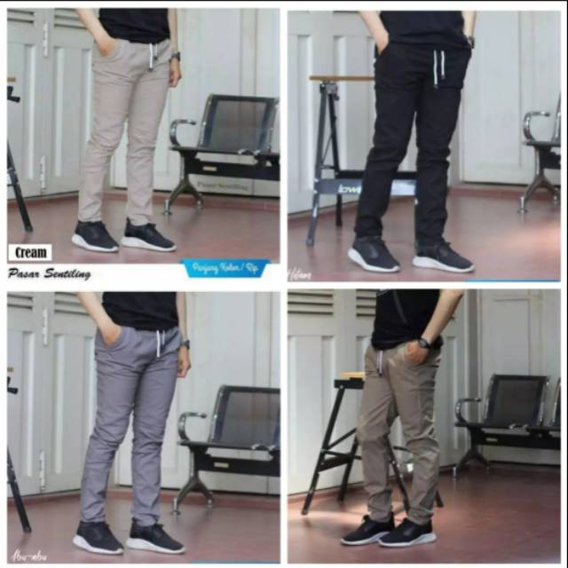 TERKEJUT KAU DEK!! PROMO PANJANG CHINOS 100 RIBU DAPAT 3Pcs / CELANA CHINO / CELANA COWOK PRIA DEWASA TERBARU POLOS KEREN