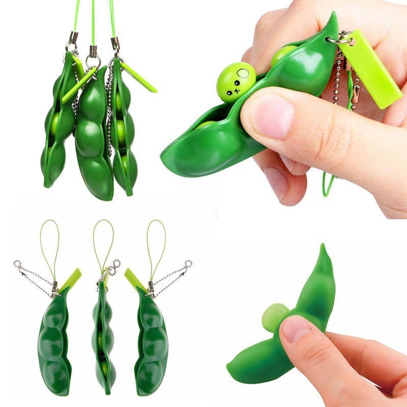 Squeeze Peas Extrusion Bean Mainan Kacang Kedelai Splat Toy Antistress