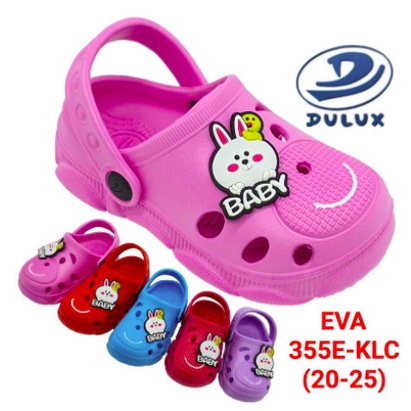 DX-355E-KLC Sandal Baim Anak Perempuan Motif Kelinci Lucu Merek Dulux Size 20-25