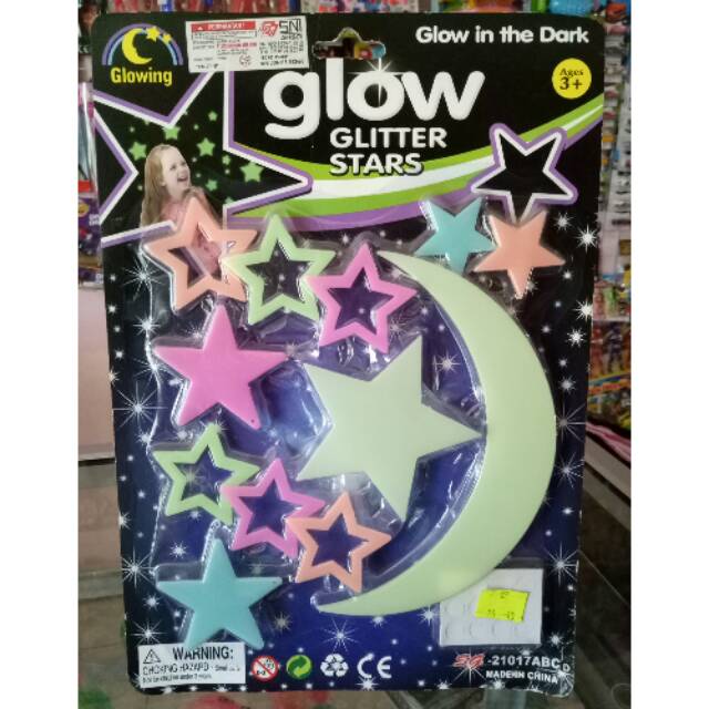 GLOW GLITTER STARS 21017