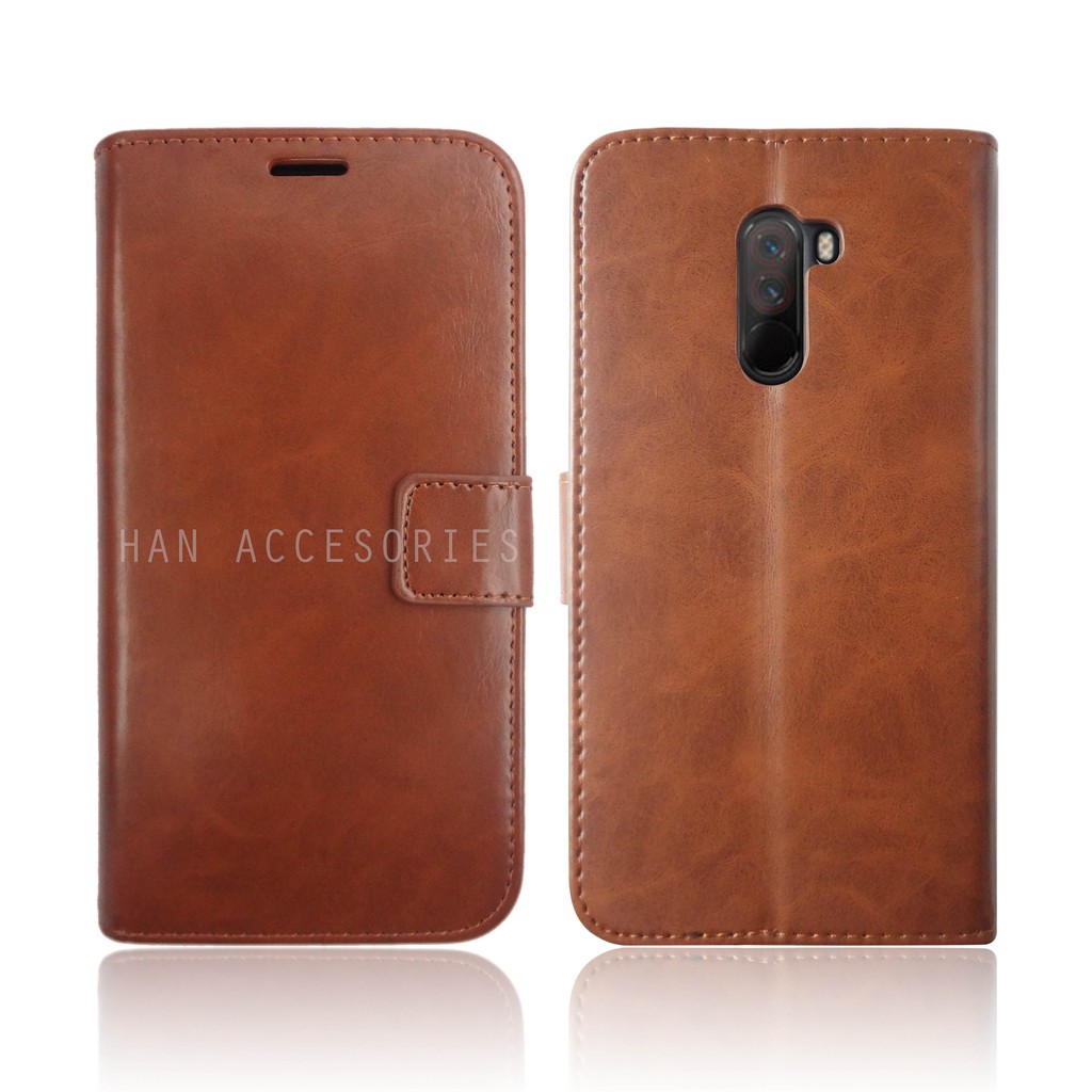 Xiaomi Pocophone F1 Original Fashion Selular Flip Leather Case - Flip Cover