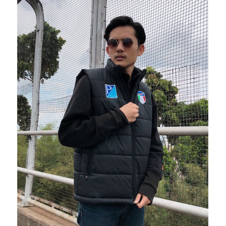 Rompi Vespa Pria Vest Bikers Jaket Outdoor Rompi Pelindung Dada