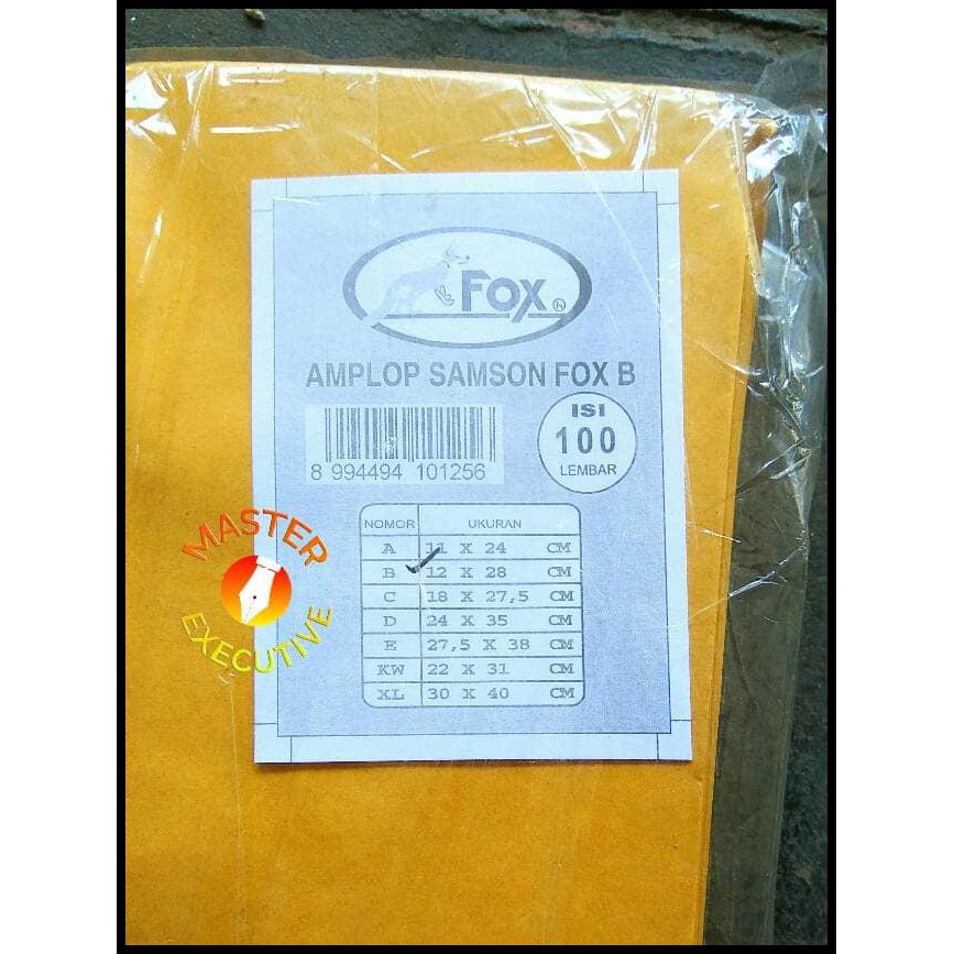 

(Best Seller!!) Fox Amplop B Samson Coklat - 12 X 28 Cm - Super Kabinet