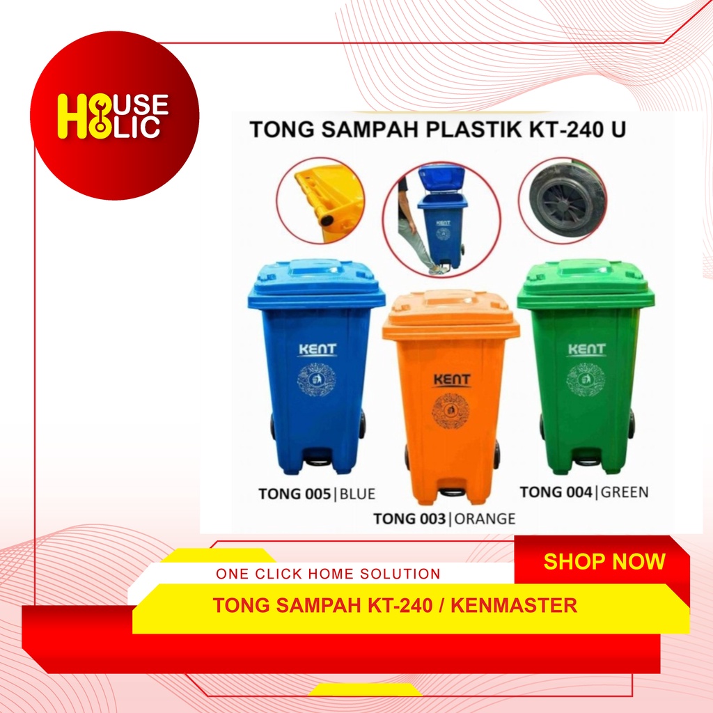 Tong Sampah 240 Liter Tempat Sampah KT-240 Tong Sampah Injak Kenmaster