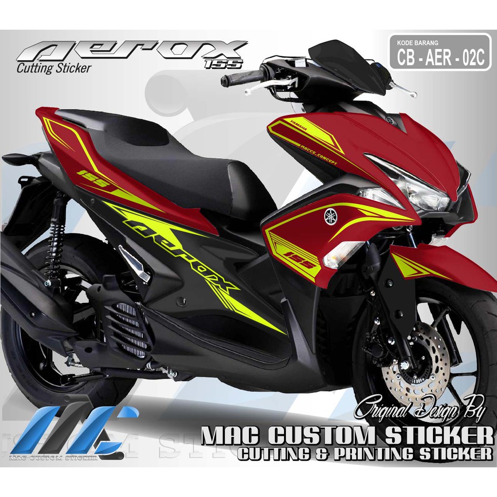 CUTTING STICKER AEROX STIKER WARNA KUNING STABILO CB AER 02 Shopee Indonesia