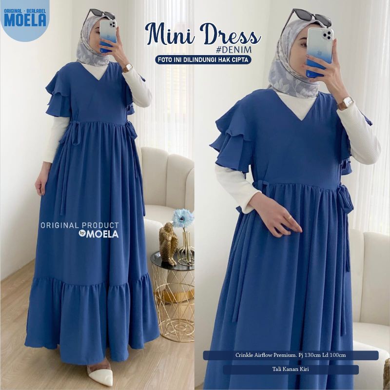 MINI DAINA DRESS LD 100cm // GAMIS DRESS ORIGINAL BERLABEL // BY MOELA