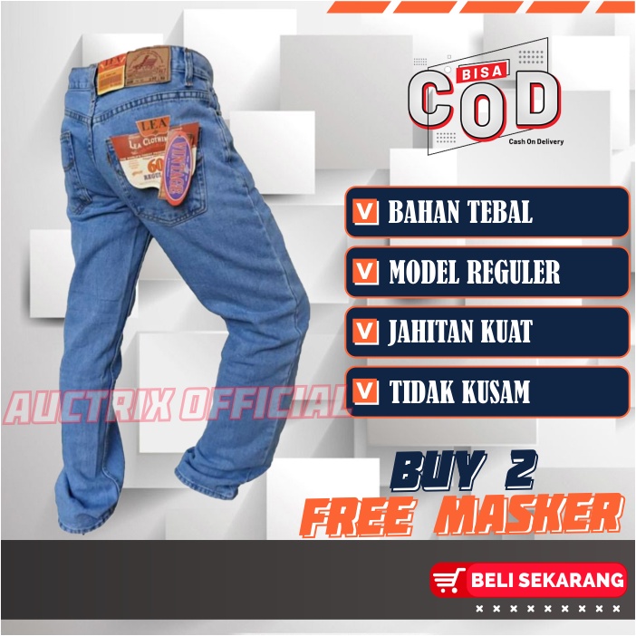 Celana Jeans Panjang Pria Dewasa Reguler Standar Distro Jins Cowok Laki laki Premium ORIGINAL Asli