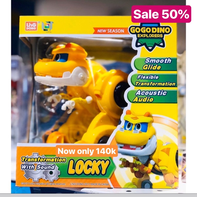 Mainan Anak Gogo Dino Locky Transform ORI / Kids Korean Robot SUPER SALE