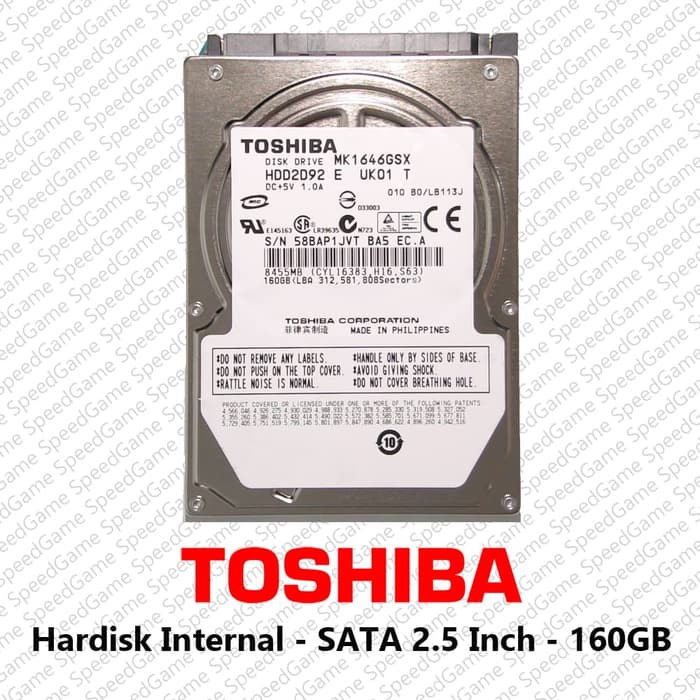 HDD Hardisk Internal SATA Laptop PS3 2.5 inch Toshiba Hitachi 160GB