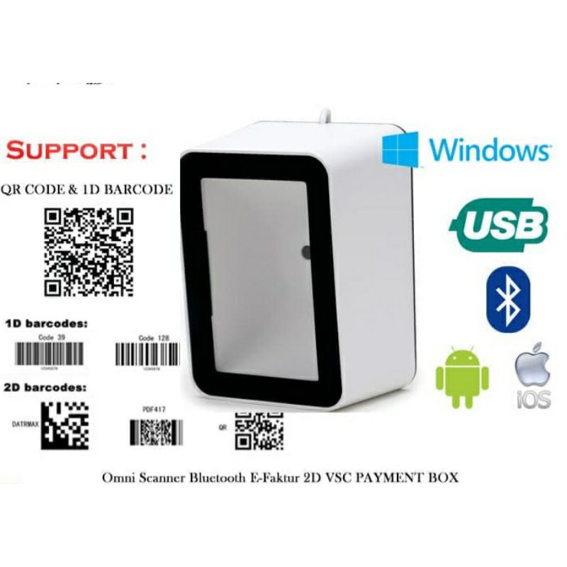 1D/2D BLUETOOTH OMNI BARCODE SCANNER VSC PAYMENT BOX - SCANNER DANA