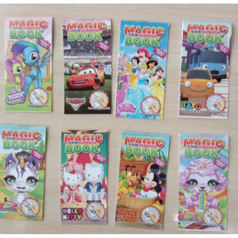 

Mainan Kertas Gosok Mini / Scratch Book kecil / Magic Book Karakter