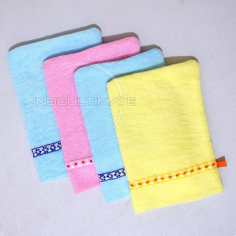 4 pcs Wash Lap Bayi Lap Mandi Bayi Waslap Mandi baby BY WL-01 - MIX COLOUR